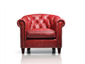 Sessel aus Kunstleder 102 x 90 x 82 cm - Rot - Chesterfield-Stil