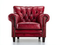 Sessel Kunstleder gepolstert 88x86x92 cm - Bordeauxrot - Chesterfield Design für Wohnzimmer