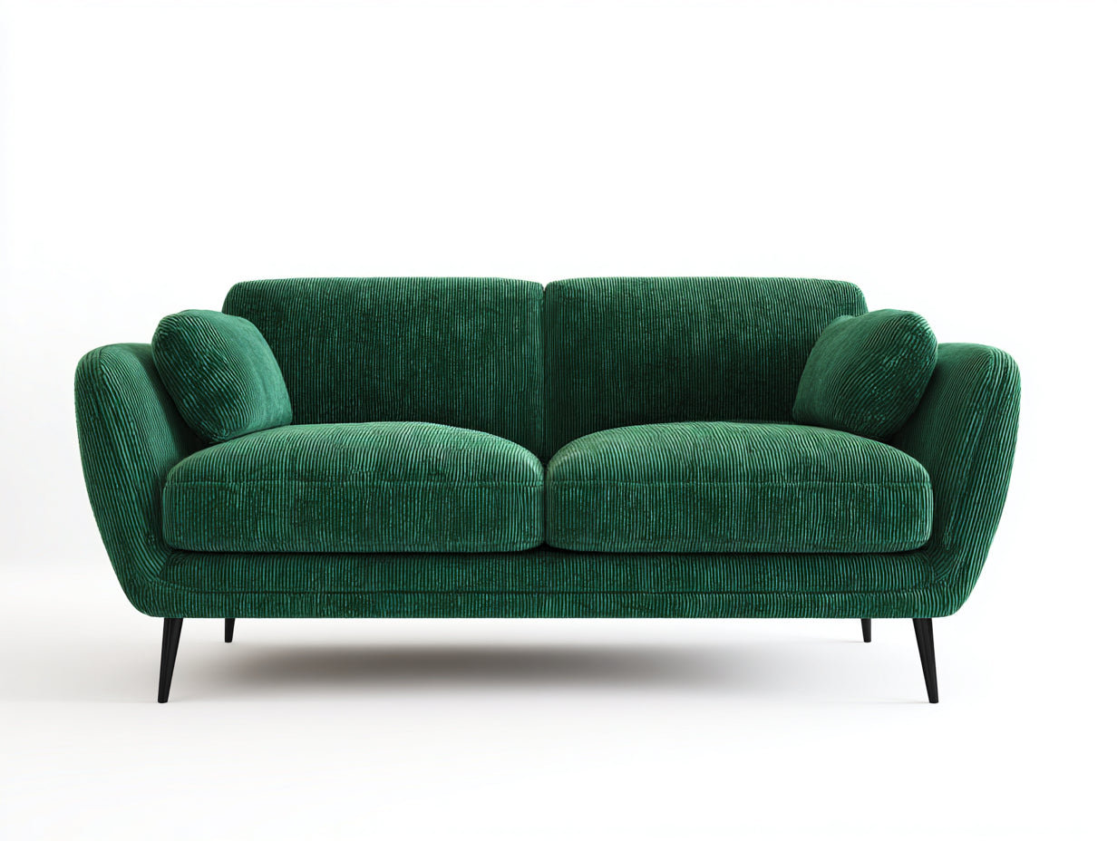 Zweisitzer Sofa aus Cordstoff 210 x 92 x 82 cm - Grün - Modernes Design