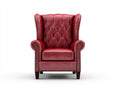 Sessel aus Kunstleder 82 x 88 x 110 cm - Rot - Chesterfield Ohrensessel für das Wohnzimmer